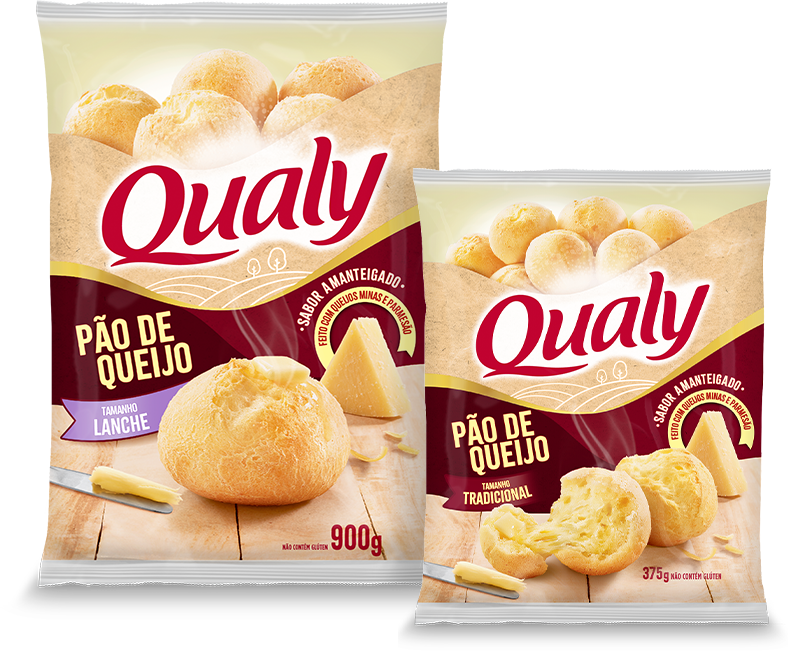 Embalagem do pão de queijo Qualy